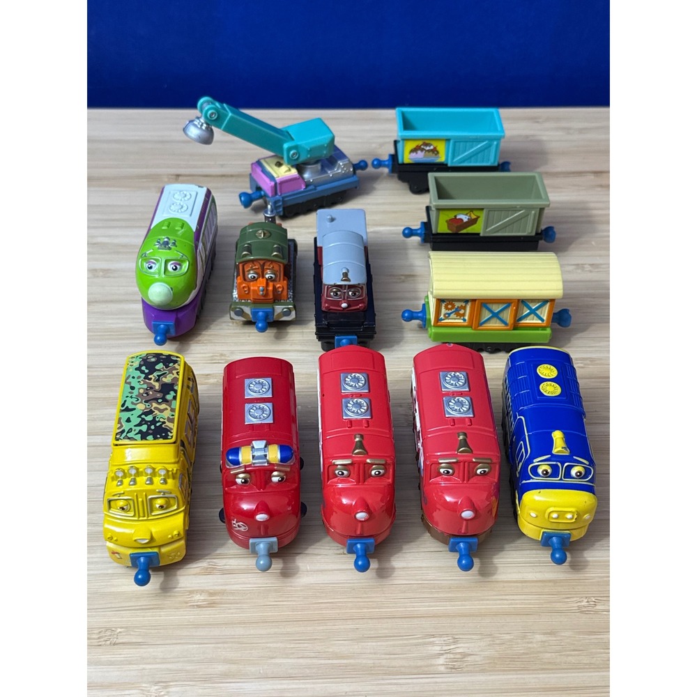 Chuggington Diecast Train Lot Wilson Brewster Koko Crane 12pc Set